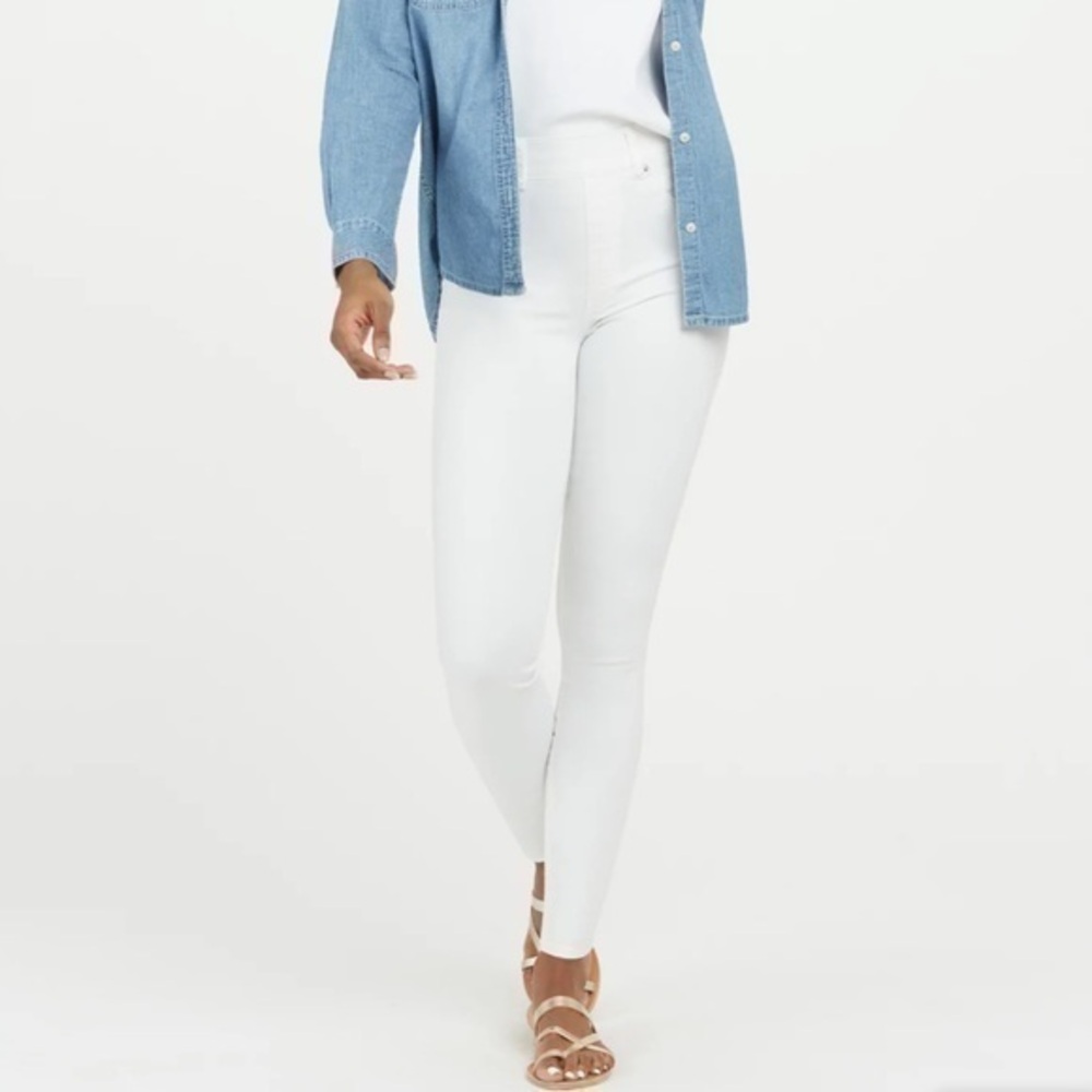SPANX Ankle Skinny Jeans, White medium